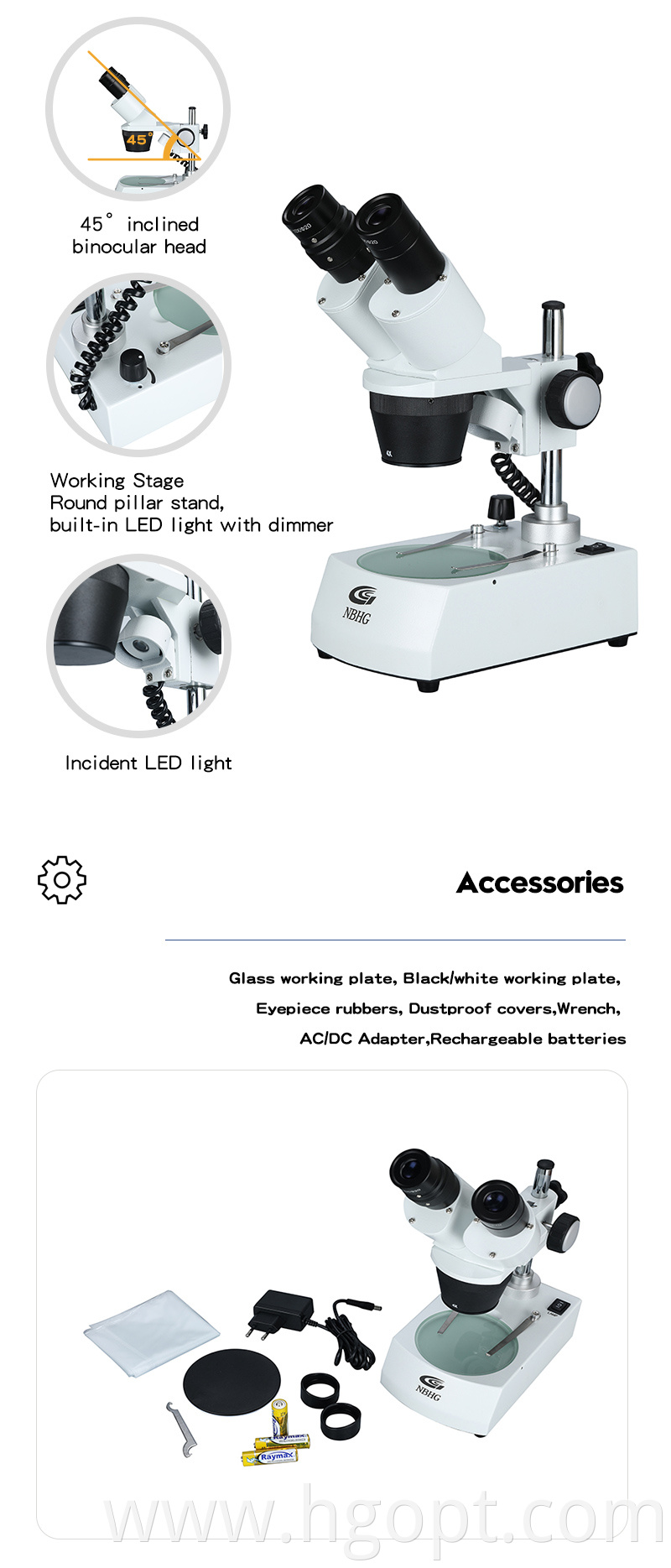 Competitive Price Stand Step Stereo Microscope